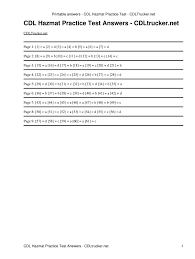 Cdl Hazmat Practice Test Printable Fill Online Printable Fillable Blank Pdffiller
