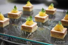 Cold Canape Pressed Foie Gras Terrine With Pineapple Vanilla And Lime Salsa On Toasted Brioche Food Culinary Christmas Canapes