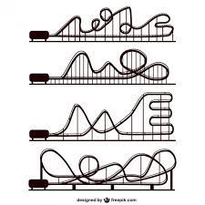 Amusement Park Silhouettes Roller Coaster Drawing Roller Coaster Coaster Projects