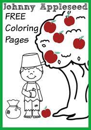 Printable coloring and activity pages are one way to keep the kids happy (or at least occupie. Johnny Appleseed Coloring Pages Apple Themed Activities