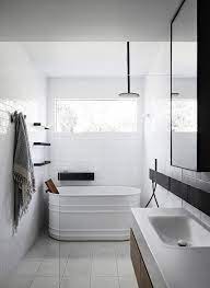 Mdesign tall metal/bamboo wood bathroom towel storage rack holder, white/natural. Creating A Designer Look In Your Bathroom With Towel Rails Zephyr Stone