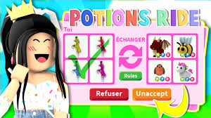 Challenge Trade Seulement Des Potions Pendant 24h Sur Adopt Me Roblox Youtube