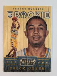 2014-15 Panini Threads Wood Rookies Erick Green #375 Denver Nuggets RC