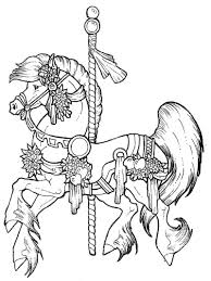 Free Coloring Pages Carousel Horse Horse Coloring Pages Animal Coloring Pages Coloring Books