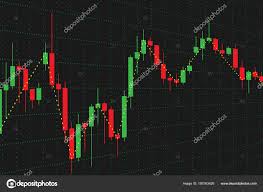 stock market graph for financial analysis vector