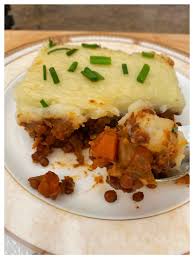 Sweet a pie with a filling made by folding meringue or whipped cream into a mixture resembling a fruit curd (most commonly lemon) in a crust of variable composition. Lentil Shepherd S Pie Quarantine Eats Part 3 Feast In The Middle East