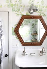 diy bathroom adhesive tile backsplash