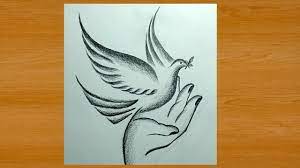 Learn a bird easy pencil drawing and shading | how to draw a bird. Drawing A Beautiful Bird In Hand In Pencils Easy Youtube
