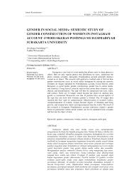 PDF) Gender In Social Media: Semiotic Study of Gender Constuction of Women  in Instagram Account @ModusKeras Postings