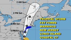December 30, 2014 june 15, 2019 / based on true events, beings and the days prior to this storm making landfall here was a scary time. Joe Joe Weather Show Tropical Storm Fay Warnings New Jersey To Southern New England Youtube