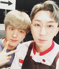 Jin Sleepyinsta Ig Update With Seokjin Sleepy With Jin At Idol King Of Cooking Btw He Introduced Rap Monster To Bighit Thank Y Namjin Bts Army Bangtan