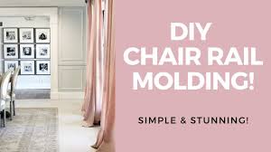 Ideas update a chair rail. Diy Chair Rail Molding Classy Clutter Youtube
