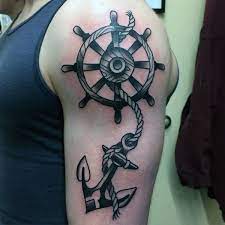 Most often, it will greatly depend on the person wearing it. Anchor And Wheel Tattoo Designs Wheel Tattoo Ship Wheel Tattoo Tattoo Designs Men
