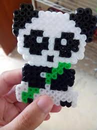 Cute Panda Hamma Beads Ideas Melty Bead Patterns Perler Bead Templates
