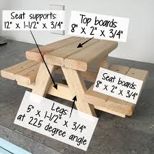 Runs For Cookies How To Build A Squirrel Picnic Table A Tutorial In 2020 Diy Wooden Projects Diy Picnic Table Kids Picnic Table