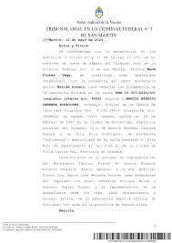 TRIBUNAL ORAL EN LO CRIMINAL FEDERAL n° 3 DE SAN MARTIN