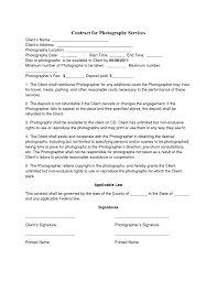 Non Compete Agreement Photography Contract Template Wedding Photography Contract Template Photography Contract Photographers Contract
