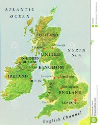 Landkarte von großbritannien, politisch (land / staat) mit städten, orten, straßen, flüssen, seen, bergen und sehenswürdigkeiten. Geographische Karte Des Europaischen Landes Grossbritannien Mit Wichtigen Stadten Stockfoto Bild Von Europa Punkt 95949960