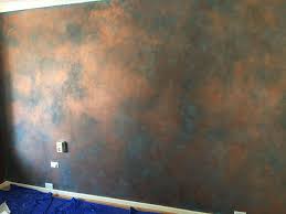 How To Paint A Faux Copper Feature Wall Diy Painted Feature Wall Faux Painting Walls Diy Wall Painting
