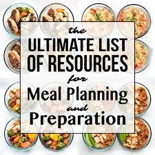 The Ultimate List Of Resources For Meal Planning And Prep