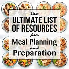 the ultimate list of resources for meal planning and prep