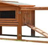 Cage à Lapin en Bois pour l'extérieur, Grande Maison pour Canards, Cage à  Lapin pour Petits Animaux avec Plateau Amovible, Toit en Asphalte, Portes  ...