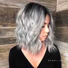 Black And Grey Ombre Hair Short Short Silver Hair Popular Short Wavy Hairstyles 2019 Short Silver Hair Short Wavy Hair Hair Styles
