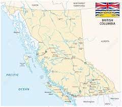 569001 bytes (555.67 kb), map dimensions: Carte Routiere De La Colombie Britannique Avec Le Drapeau Clip Art Libres De Droits Vecteurs Et Illustration Image 46711905
