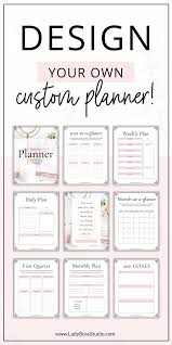 Blush Planner Templates Canva Indesign Planner Template Create Your Own Planner Daily Planner Pages