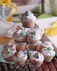 The cute pink elephant is adhered with a pop dot to give it added dimension. Baby Shower Simple Baby Shower Cupcakes Girl