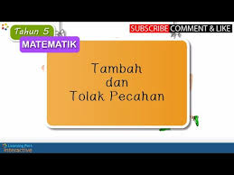 Matematik tahun 4 pecahan tolak sehingga 3 pecahan tak sama penyebut. Subtraction Of Fractions