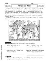 Defined Time Zone Map And Questions Worksheet Name Date