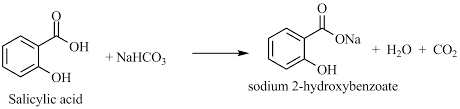 Sodium Bicarbonate Reacts With Salicylic Acid To Form