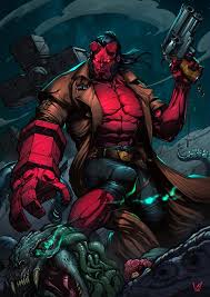 A Little Weird Seeing Hellboy With Long Hair Hellboy Art Comics Artwork Hellboy Comic