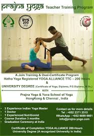 yoga alliance ttc 200 and university