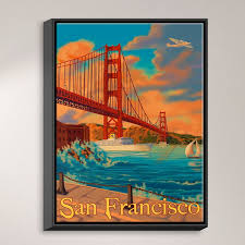 Enjoy free shipping on most stuff, even big stuff. Dianochedesigns San Francisco Golden Gate Bridge Iii Acrylic Painting Print On Canvas Wayfair