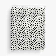 Preppy Brushstroke Free Polka Dots Black And White Spots Dots Dalmation Animal Spots Design Minimal Duvet Cover By Charlottewinter Duvet Covers White Duvet Covers Duvet