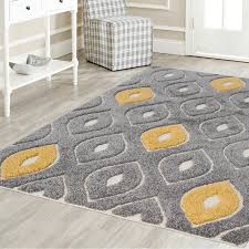 Darwin Platinum Shag Gray Yellow Area Rug Yellow Area Rugs Area Rugs Rugs