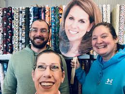 Fabric shop shopping trip with instructor