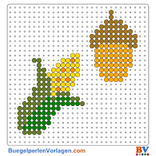 Mais Und Eichel Bugelperlen Vorlage Auf Buegelperlenvorlagen Com Kannst Du Eine Grosse Auswahl An Bugelperl Bugelperlen Bugelperlen Vorlagen Bugelperlen Muster
