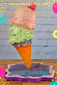 Cours Cake Design Gateau Cornet Creme Glacee Ice Cream Ice Food