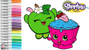 Shopkin coloring pages apple blossom. Shopkins Coloring Book Page Apple Blossom Cupcake Chic Coloring Shopkins Youtube