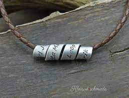 halskette kette lederkette herrenkette leder geflochten etsy lederkette herren kette halskette leder