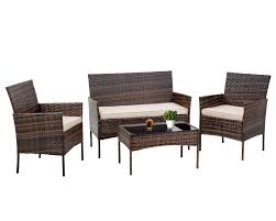 Maybe you would like to learn more about one of these? Fdw Patio Furniture Set 4 Pieces Outdoor Rattan Chair Wicker Sofa Garden Conversation Bistro Sets For Yard Brown Buy Online In Antigua And Barbuda At Antigua Desertcart Com Productid 222892797