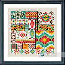 The chart can be downloaded to your computer where you can print and store it. Aztec Seamless Pattern Cross Stitch Patternmodern Pattern Etsy Cross Stitch Patterns Stitch Patterns Cross Stitch Border Pattern
