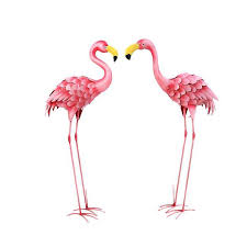 Pin By Kacy Mack On Patio Decor Bird Statues Garden Statues Flamingo Yard Decor