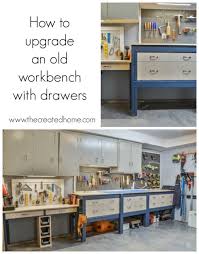 Repeat this process for each piece until they are all attached. How To Upgrade An Old Workbench With Drawers The Created Home