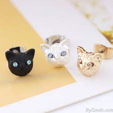 Looking for cute and adorable cat accessories? Cute Cat Face Earrings Girls Animal Accessories Kitten Earring Studs Fashion Earrings Jewelry Bygoods Com