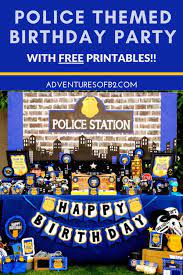 Each cops and robbers themed ultimate party pack features invitations, hot/cold cups, dinner and dessert plates (eight each). Police Themed Birthday Party Adventures Of B2