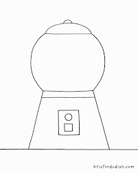 36+ gumball machine coloring pages for printing and coloring. Bubble Gum Machine Coloring Page